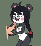  activision black_hair blush breasts crash_bandicoot_(series) eyelashes genitals giant_panda green_eyes hair hi_res long_hair mammal nipples penis small_breasts toffee ursid video_games yaya_panda 