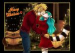  anthro christmas christmas_clothing christmas_tree clothing cynthia_(cynthiafeline) cynthiafeline duo felid female hi_res holidays invalid_tag kissing lion male male/female mammal mathewjeffries pantherine plant romantic romantic_couple size_difference tiger tree 