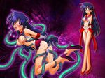  1girl bishoujo_senshi_sailor_moon blush breasts corruption crooked_navel hino_rei horns pointy_ears pussy sailor_mars tentacle 