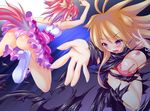  2girls action animal_ears blonde_hair fight fighting fox game_cg multiple_girls purple_hair 