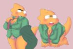  all_fours alphys alpi anthro belly big_breasts blush bra breasts buckteeth chubby_anthro chubby_female cleavage clothed clothing deltarune dress_shirt eyewear female front_view frown glasses jacket lizard multiple_images necktie non-mammal_breasts one_eye_half-closed open_frown open_mouth panties portrait reptile scales scalie shirt short_stack simple_background skimpy slightly_chubby solo teeth thick_tail thick_thighs three-quarter_portrait three-quarter_view topwear undertale_(series) underwear undressing video_games wide_hips yellow_body yellow_scales 