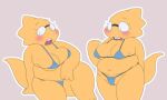  alphys alpi anthro belly big_breasts bikini blush breasts buckteeth chubby_anthro chubby_female cleavage clothed clothing embarrassed eyewear female front_view frown glasses huge_thighs lizard looking_at_breasts looking_at_own_breasts looking_at_self looking_down looking_down_at_self multiple_images navel nervous non-mammal_breasts open_frown open_mouth overweight overweight_female portrait reptile scales scalie short_stack simple_background sitting skimpy slightly_chubby solo standing string_bikini swimwear teeth thick_tail thick_thighs three-quarter_portrait three-quarter_view undertale_(series) wide_hips yellow_body yellow_scales 
