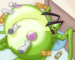  absurd_res ambiguous_gender antennae_(anatomy) anthro areola arms_tied arthropod ball_gag bed big_breasts bottle bound breast_grab breast_play breasts disembodied_hand eliot_(heroic_ones) english_text female furniture gag green_body group hand_on_breast hi_res huge_breasts humanoid_hands hyper hyper_breasts insect lying mantis nipples non-mammal_breasts nude on_back on_bed onomatopoeia pillow pink_nipples red_sclera sound_effects text winterwarning 