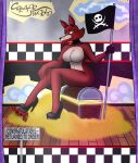  anthro breasts canid canine creator_(artist) decoration female five_nights_at_freddy&#039;s fox foxy_(fnaf) fur hi_res high_heels humanoid mammal red_body red_fur red_skin sand scottgames solo video_games 