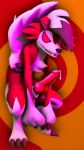  3d_(artwork) absurd_res animal_genitalia animal_penis anthro balls big_balls big_penis bodily_fluids canid canine canine_penis cum digital_media_(artwork) droogiesparrow genital_fluids genitals hi_res knot looking_at_viewer lycanroc male mammal midnight_lycanroc nintendo open_mouth penis pok&eacute;mon pok&eacute;mon_(species) precum smile solo spread_legs spreading video_games 
