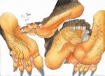  5toed barefoot claws countershade_feet countershading feet foot_focus frottage hi_res high_heels humanoid_feet mroleoso nails orange_soles plantigrade sex simple_background soles toes wrinkles 