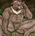  anthro argonian barbarian bethesda_softworks bottomwear clothing dungeons_and_dragons fantasy father hasbro humanoid lizardfolk loincloth lostwisdom male parent pose scalie scar solo the_elder_scrolls video_games warrior wizards_of_the_coast 