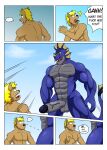  ... 5_fingers abs anthro aquatic_dragon athletic athletic_anthro athletic_male balls belly_scales biceps blonde_hair blue_body blue_scales brown_body brown_fur canid canine canis cloud comic compliment dialogue domestic_dog dragon duo ear_fins ear_frill english_text erection fin fingers frill_(anatomy) front_view fur genitals gesture gharn_(vju79) grey_body grey_penis grey_scales guss_(vju79) hair head_crest head_fin head_frill hi_res humanoid_genitalia humanoid_penis looking_at_genitalia looking_at_penis male male/male mammal marine muscular muscular_anthro muscular_arms muscular_male muscular_thighs nervous nervous_sweat nipples nude open_mouth outside pecs penis profanity rape_face rear_view scales scalie scared sky standing tail_fin tail_frill text thumbs_up turning_around vein veiny_penis vju79 wide_eyed wolf yellow_sclera 