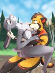  anthro breast_play breast_suck breasts disney duo ear_grab felid feline female genitals hi_res judy_hopps khodu lagomorph leporid machairodontine male male/female mammal outside outside_sex penetration penis rabbit starburstsaber_(character) sucking vaginal vaginal_penetration zootopia 