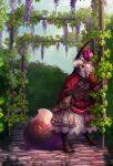  2021 4_toes 5_fingers anthro archery_(artist) breasts clothed clothing day detailed_background digital_media_(artwork) feet female fingers fur hair hi_res outside purple_eyes sky solo toes 