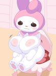  :| anthro big_breasts breasts female hi_res lagomorph leporid mammal my_melody nude onegai_my_melody paws pink_ears rabbit sanrio sitting solo unknown_artist white_body 