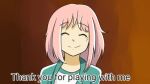  closed_eyes erbezdiez facing_death jumpsuit kaname_madoka lowres mahou_shoujo_madoka_magica pink_hair smile squid_game subtitled tearing_up tears twintails vectored_background 