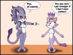  4:3 anthro belladonna_(trials_of_mana) blaze_the_cat breasts chipthehedgehog clothing comic detailed_background domestic_cat duo ear_piercing ear_ring embarrassed english_text featureless_breasts featureless_crotch felid feline felis female female/female gesture hi_res humor jewelry mammal mana nude piercing pointing sega sonic_the_hedgehog_(series) standing text trails trials_of_mana 
