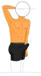  anthro aroused awkward big_penis black_boxers black_clothing black_underwear boxers_(clothing) boxers_only bulge canid canine clawed_fingers clothed clothing erection erection_pushing_underwear erection_under_clothing fox fur genitals male mammal navel ndiyozivuselela_(artist) nipples orange_body orange_fur penis slim small_waist solo underwear unfinished 