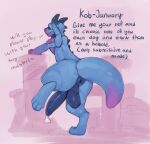  anthro anus backsack balls bed begging big_balls big_butt big_penis blue_anus blue_balls blue_body blue_horn blue_penis blue_scales blue_spikes bodily_fluids butt dialogue dripping english_text erection floppy_ears furniture genital_fluids genitals hand_on_arm hi_res horn kobold leaning leaning_forward leaning_on_bed leaning_on_furniture long_ears looking_at_viewer looking_back looking_back_at_viewer male multicolored_body multicolored_scales on_one_leg penis precum precum_drip presenting presenting_anus presenting_balls presenting_hindquarters presenting_penis puffy_anus purple_body purple_scales raised_leg raised_tail redishdragie scales scalie sketch smile solo spikes standing submissive submissive_anthro submissive_male talking_to_viewer text thick_tail thick_thighs treasure_chest two_tone_body two_tone_scales ych_(character) 