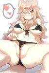  &lt;3 &lt;3_censor 2021 5_fingers absurd_res amber_eyes anthro big_breasts bikini blush breasts butt canid canine censored chest_tuft claws clothed clothing clothing_pull female finger_claws fingers fluffy fox fur genitals hair hi_res kemono long_hair looking_at_viewer mammal micro_bikini navel nipple_outline onikuman pussy pussy_peek solo spread_legs spreading swimwear tan_body tan_fur tan_hair tan_nose tuft yura_(onikuman) 