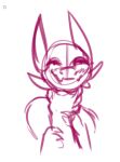  alluringcryptid ambiguous_gender anthro asphyxiation blush choking digital_media_(artwork) disembodied_hand female female/ambiguous guide_lines halflid_eyes hand_around_neck horn kobold low_res narrowed_eyes open_mouth reptile scalie simple_background sketch stretch_(alluringcryptid) 