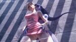  2girls 3d artist_name bare_shoulders blonde_hair blue_hair breasts closed_eyes colored_skin dress earrings fishnet_legwear fishnets floating_hair hands_on_another&#039;s_hips hoop_earrings hydrafxx jewelry legs_apart licking licking_neck long_hair medium_breasts mercy_(overwatch) multiple_girls open_mouth overwatch panties panty_pull parted_lips pink_dress ponytail purple_skin pussy ring short_dress short_hair standing stone_wall strapless strapless_dress tongue tongue_out uncensored underwear wall web_address white_panties widowmaker_(overwatch) yuri 