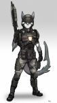  absurd_res anthro armor blue_eyes boots camo clothing fish footwear fur glistening gloves gun hair halo_(series) handwear headgear helmet hi_res knee_pads looking_at_viewer male marine microsoft pgm300 ranged_weapon shark shoulder_pads solo video_games weapon white_hair xbox_game_studios 