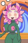  anthro blush electronic_arts eyebrows female flower garden_warfare genitals green_body hi_res kouh leaf penis petals pink_eyebrows pink_penis pink_petals plant plants_vs._zombies popcap_games portal pussy royal_hypno_flower smile solo spiral_eyes sunflower video_games 