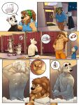  2021 aged_up animal_crossing anthro bandanna barefoot bath bathhouse bathing bernese_mountain_dog big_hair black_nose bodi_(rock_dog) bottomwear bovid brown_body brown_fur butt canid canine canis caprine chubby_anthro chubby_male clothed clothing comic countershading domestic_dog ear_piercing eclipsewolf eyebrows eyes_closed feet fingers floppy_ears fur gauged_ear grey_body grey_fur group hair hand_holding hi_res hindpaw humanoid_hands inside k.k._slider kerchief knocking looking_at_another male male/male mammal molosser mountain_dog navel nintendo nipples nude open_mouth open_smile pants pawpads paws pictographics piercing riff_(rock_dog) rock_dog sheep shirt shower showering sitting size_difference skozz_(rock_dog) slightly_chubby smile speech_bubble standing steam steam_censorship suds sweater swiss_mountain_dog teeth tied_hair topless topless_anthro topless_male topwear towel towel_only undressing video_games walking water wet wet_body wet_fur white_body white_fur wolf 