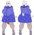  anthro big_breasts big_butt bovid bovine breasts butt caprine clothed clothing detnox goat gynomorph intersex mammal solo thick_thighs toriel undertale_(series) 