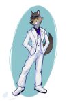  black_nose brown_body brown_fur canid canine canis clothed clothing dreamworks fur hi_res male mammal mozeeeeeeeee mr._wolf_(the_bad_guys) smile solo the_bad_guys topwear wolf 