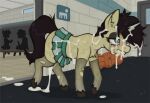  after_sex bodily_fluids clothed clothing crossdressing cum cum_in_ass cum_inside cum_on_face equid equine feral genital_fluids hasbro hi_res horse keith locker_room male mammal marsminer my_little_pony pony solo 