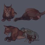  anthro anthro_on_feral argonian bestiality bethesda_softworks cheese.crisp duo felid feline feral khajiit lizard male male/male mammal reptile scalie senche-raht the_elder_scrolls video_games 