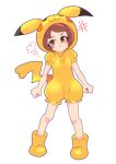  1girl =3 absurdres anger_vein angry bangs blush_stickers boots brown_hair buttons clenched_hands closed_mouth commentary_request frown full_body guchurimu_genrishugi highres hood hood_up looking_at_viewer poke_kid_(pokemon) pokemon pokemon_(game) pokemon_dppt short_hair short_sleeves solo transparent_background yellow_footwear 