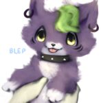  2021 blep canid canine canis collar female feral five_nights_at_freddy&#039;s five_nights_at_freddy&#039;s:_security_breach fluffy fluffy_tail fur fur_markings green_hair hair hi_res looking_at_viewer mammal markings paws piercing purple_hair roxanne_wolf_(fnaf) scottgames simple_background smile snoiifoxxo solo studded_collar text tongue tongue_out tuft video_games white_background wolf yellow_eyes yellow_sclera 