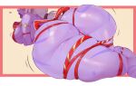  big_breasts big_butt bodily_fluids breasts butt butt_focus christmas curvy_figure ear_piercing ear_ring female genitals gift gift_wrapped hair hi_res holidays horn horned_humanoid humanoid jouljehart league_of_legends lips long_hair motion_lines piercing ponytail purple_body purple_skin pussy pussy_peek rear_view restrained riot_games shaking skindentation solo soraka sweat tattoo thick_lips thick_thighs video_games white_hair wide_hips wrapped 