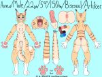  absurd_res animal_genitalia anthro anus butt domestic_cat felid feline felis fully_sheathed genitals heterochromia hi_res humanoid_genitalia hybrid lynx male mammal penis raevi10 sheath striped_body stripes 