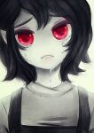  adventure_time black_hair colored_skin crying demon_girl grey_skin lowres marceline_abadeer pepaaminto pointy_ears red_pupils sad short_hair vampire younger 