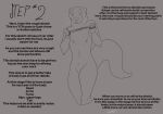  absurd_res ambiguous_gender anthro curved_tail curvy_figure english_text hi_res how-to leash leash_pull lutrine mammal mustelid pose possumgod rough_sketch solo text wren_the_otter_(possumgod) 