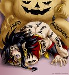  anal black_eyes black_hair halloween male rape saliva samurai_shodown samurai_spirits tam_tam yaoi zetsho 