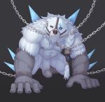  anthro balls chain chained erection genitals hi_res humanoid league_of_legends male mammal muscular muscular_male muzzle_(object) nipples pecs penis polar_bear riot_games ronci solo ursid ursine vein veiny_muscles veiny_penis video_games volibear 