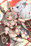  animal_ears bangs blunt_bangs breasts cat_ears chest_jewel cleavage detached_sleeves dromarch_(xenoblade) facial_mark gonzarez highleg highleg_leotard highres leotard long_hair low_twintails nia_(blade)_(xenoblade) nia_(xenoblade) short_hair silver_hair small_breasts thighhighs twintails very_long_hair xenoblade_chronicles_(series) xenoblade_chronicles_2 yellow_eyes 