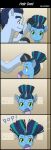 alphabittle_blossomforth_(mlp) blue_body blue_fur blue_hair comic curled_hair equid equine facial_hair freckles fur green_eyes green_hair hair hair_bun hasbro hi_res hooves horn leg_markings light_switch looking_at_viewer mammal markings misty_brightdawn_(mlp) mlp_g5 multicolored_hair my_little_pony onomatopoeia power_outlet socks_(marking) sound_effects text two_tone_hair unicorn uotapo
