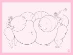 2023 absurd_res bartok_the_magnificent belly big_belly big_breasts big_nipples breasts brewheardt dr.stone hanada_nikki hi_res ludmilla nikki_hanada nipples overweight transformation