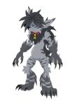 1_eye alpha_channel anthro bell bell_collar blue_eyes calm chubby_belly claws collar deishun ears_back fan_character fur grey_body grey_fur invalid_tag male monster pivoted_ears solo standing zarjhan_mary