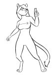  2010 anthro black_and_white breasts caitian clothed clothing david_a_cantero felid female fur hair mammal monochrome ranged_weapon rosepetal_(goldfur) solo star_trek tail_tuft tuft weapon 