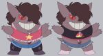  2019 alternate_species cartoon_network crossover digital_media_(artwork) gengar hi_res itoruna nintendo pok&eacute;mon pok&eacute;mon_(species) smoky_quartz_(steven_universe) solo steven_universe video_games 