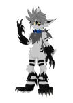 age_difference anthro bell bell_collar black_body black_fur claws collar deishun distrustful ears_back eyewear fan_character fur glasses grey_hair hair invalid_tag male monster older_male orange_eyes pivoted_ears serious solo tail white_body white_fur zarjhan_mary