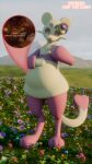 3d_(artwork) absurd_res bodily_fluids chip_the_vixen crown digital_media_(artwork) flower headgear hi_res internal mountain_range nintendo oral_vore organs plant pokemon pokemon_(species) stomach stomach_acid vore