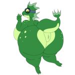 3_toes alpha_channel anthro anus big_breasts big_butt breasts butt eyewear feet female fin fin_frill fish fish_tail frill_(anatomy) goggles goggles_on_face green_body green_skin hi_res huge_breasts huge_butt long_tail looking_at_viewer looking_back lyrad18 marine markings overweight overweight_female presenting presenting_hindquarters puffy_anus pupils red_eyes sharp_teeth simple_background slightly_chubby slit_pupils solo spots spotted_markings tail teeth thick_thighs toes transparent_background underbite yellow_sclera