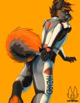 absurd_res anthro clothing fluffy hi_res latex latex_clothing male mcfloof solo