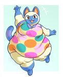 animal_crossing anthro belly belly_overhang big_belly blue_markings bottomless breasts clothed clothing excited facial_markings female fur gesture gloves_(marking) happy head_markings hi_res huge_thighs leg_markings markings mask_(marking) mitzi_(animal_crossing) nintendo obese obese_anthro obese_female overweight overweight_anthro overweight_female robirobi shirt simple_background socks_(marking) solo striped_markings striped_tail stripes tail tail_markings tan_body tan_fur thick_thighs topwear topwear_only waving waving_at_viewer