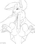 absurd_res anthro anus bat_wings drezjin_(the_nature_of_predators) female genitals hi_res huge_ears kennedy_oz licking licking_lips looking_at_viewer mammal membrane_(anatomy) membranous_wings pussy solo spread_legs spreading tape_measure tongue tongue_out winged_arms wings