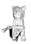 amy_rose anthro aroused asian_clothing breasts cleavage_cutout clothed clothing covering covering_self eulipotyphlan eyelashes female female/female front_view hand_fan hedgehog hi_res humanoid inviting kemono leaning leaning_forward looking_down mammal narrowed_eyes octobland partially_clothed quills sega sketch solo sonic_the_hedgehog_(series)
